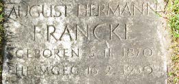 Grabinschrift A.H. Francke