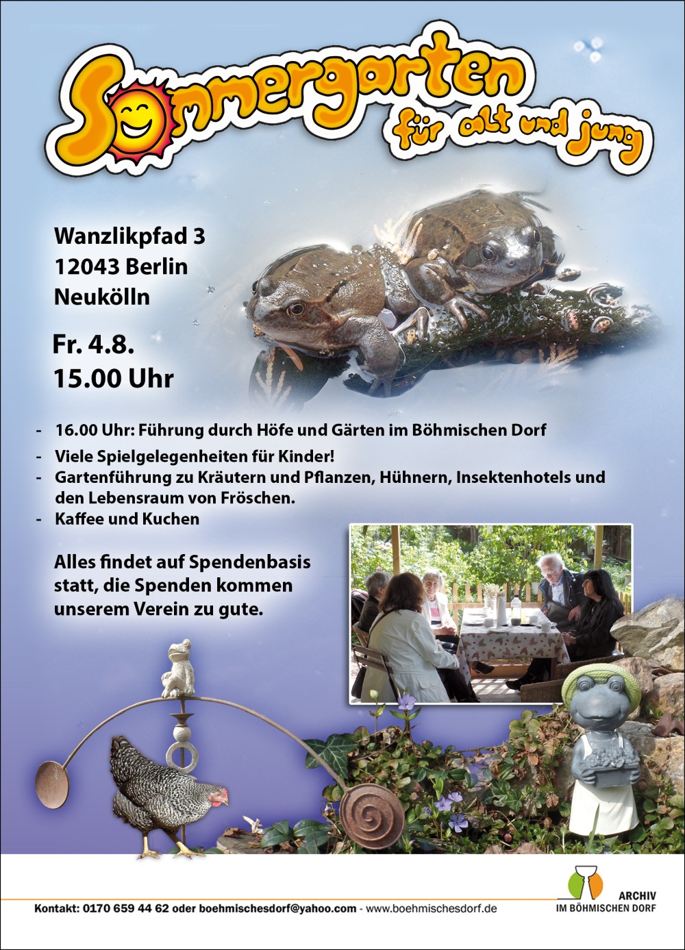 Sommergarten 4. August 2023 Plakat